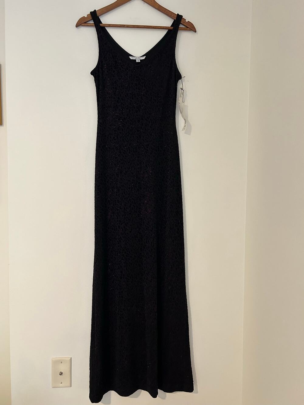 NWT VTG Alexia Admor New York Black Midi Hot Pink Animal Print Glitter M Dress